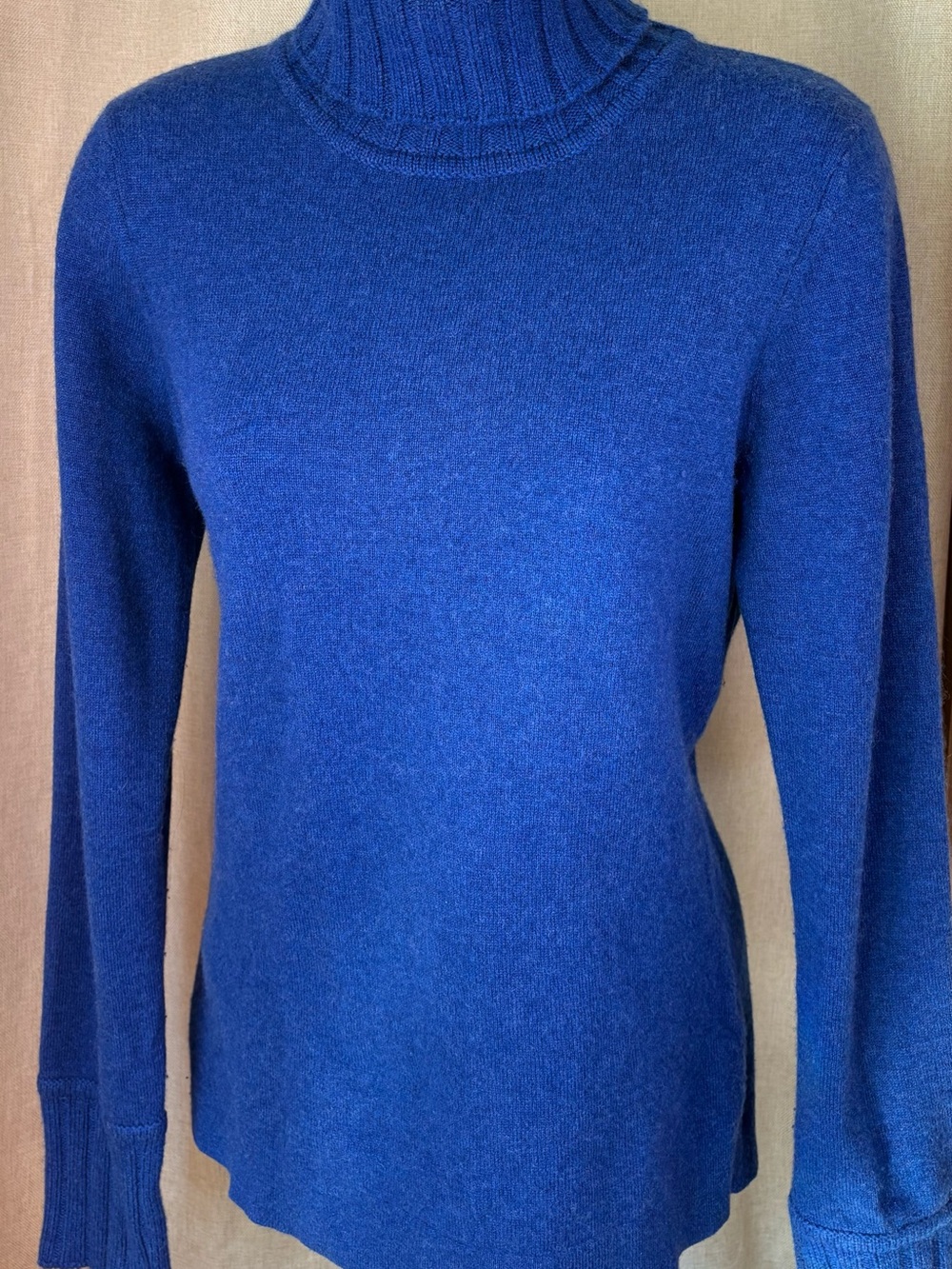 💙 Forte Cashmere 100% Cashmere Cobalt Blue Turtleneck Sweater M